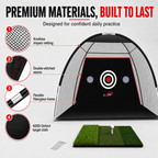 Golf Practice Net – Tent Style, 10 × 7 ft