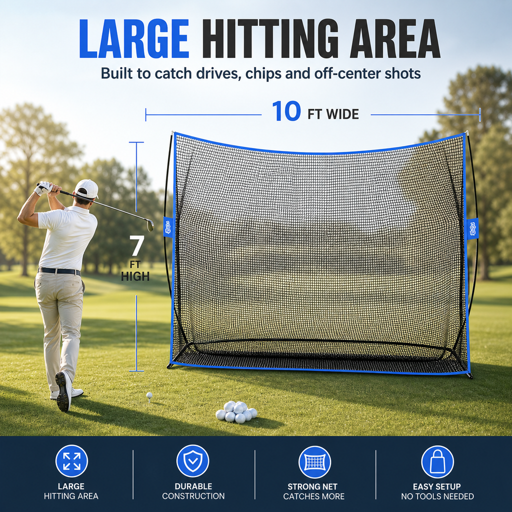 Golf Practice Net – Surface Wall, 10 × 7 ft