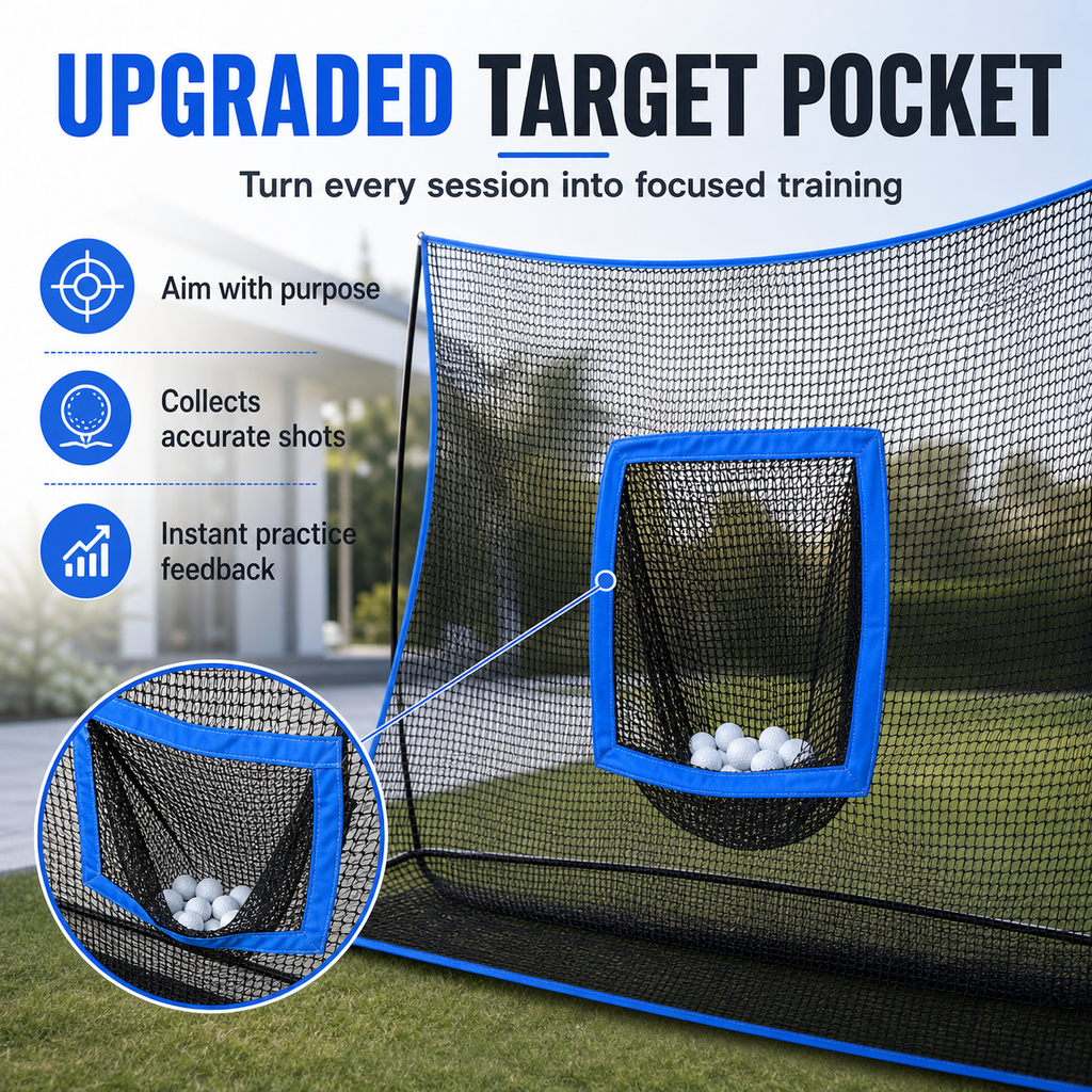 Golf Practice Net – Surface Wall, 10 × 7 ft