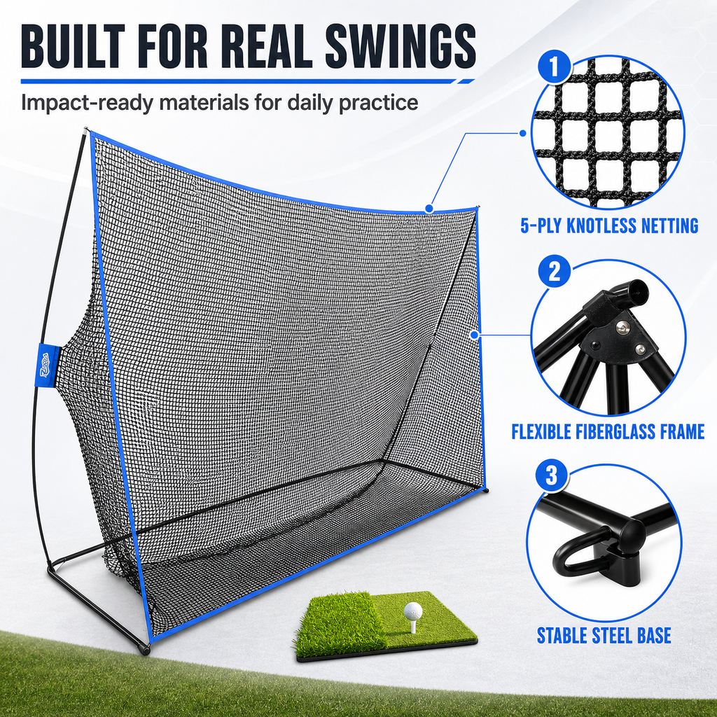 Golf Practice Net – Surface Wall, 10 × 7 ft