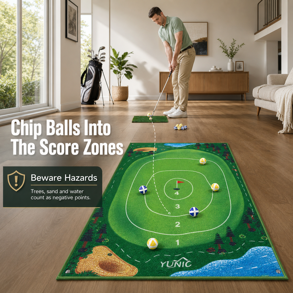Chip 'N Stick Chipping Game – 4 × 6 ft