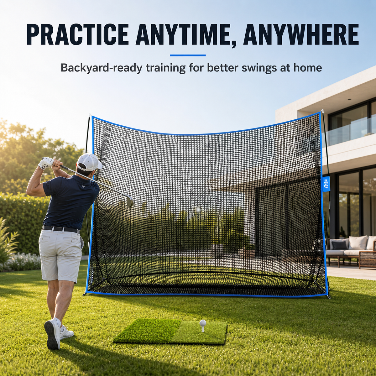 Golf Practice Net – Surface Wall, 10 × 7 ft